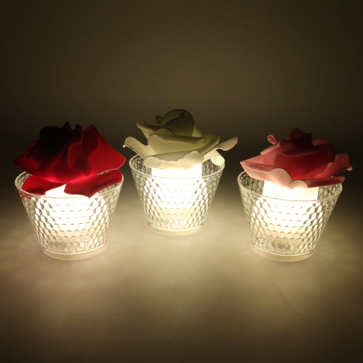 ALVENZA Rose Shaped Flameless LED Candles – Elegant Romantic Decor Set