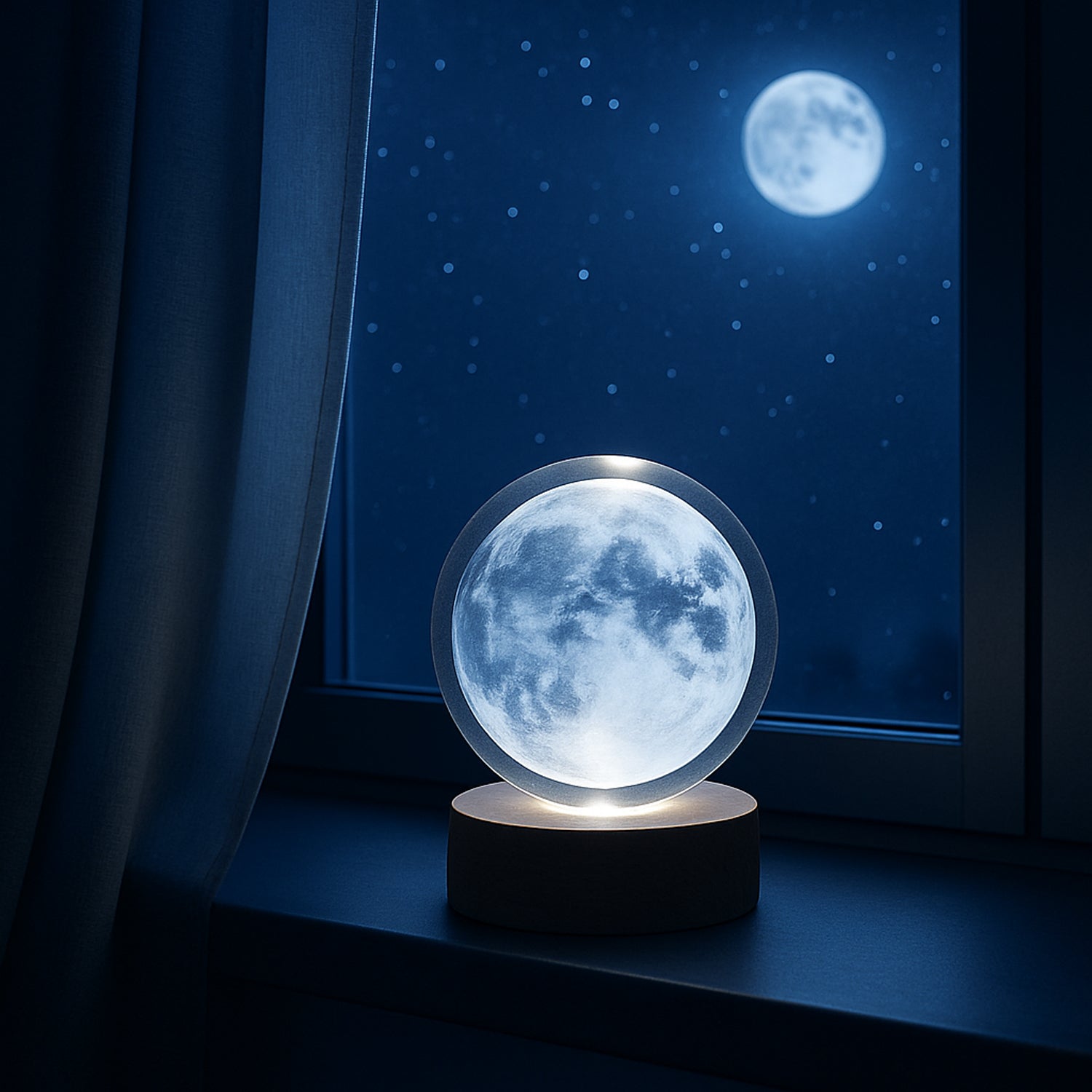 3D Crystal Ball Lamp Enchanting Night Light | Styleva - Detail View 6