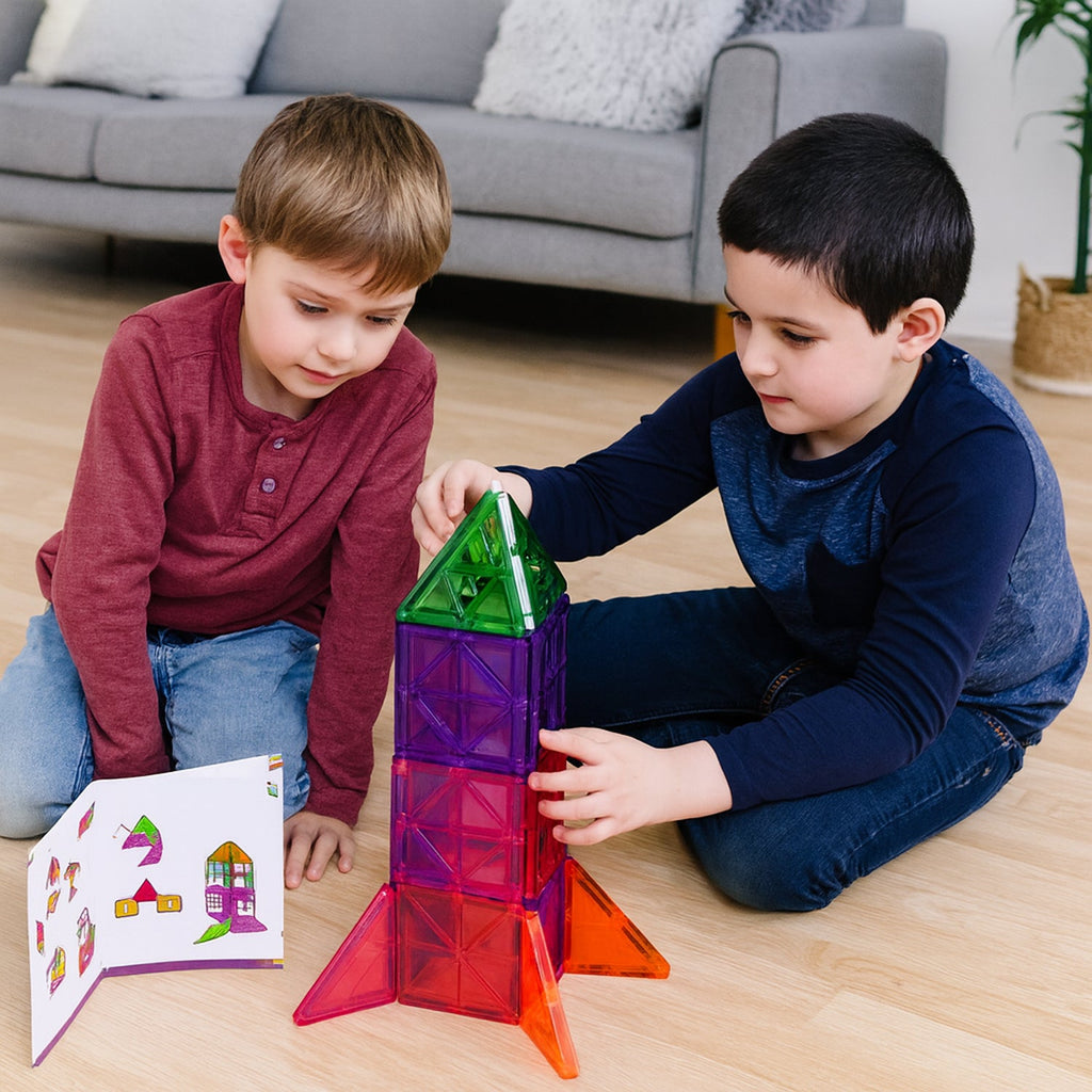 ALVENZA Magnetic Building Tiles Set – 26 Pieces for Creative STEM Play