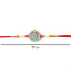 ALVENZA Colorful Rakhi with Beads & Religious Symbol – Traditional Festive Accessory