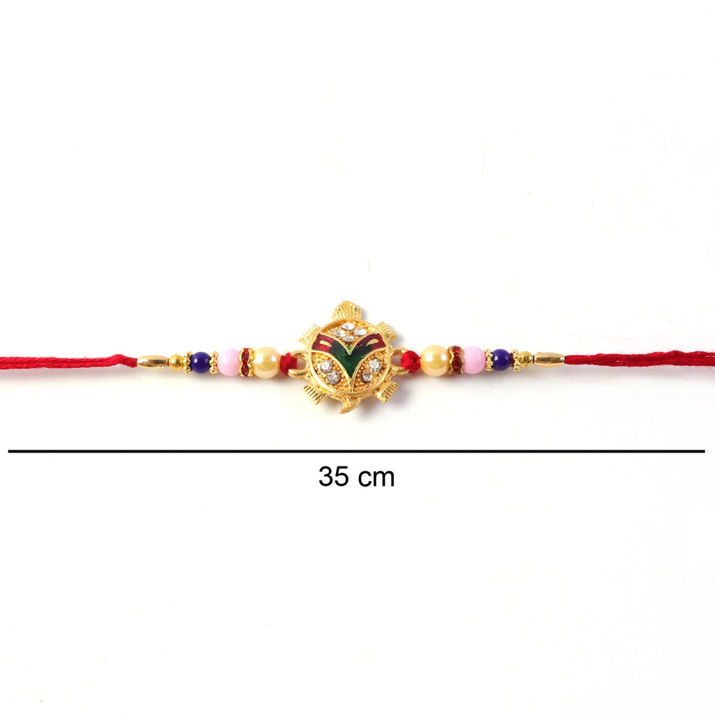 ALVENZA Traditional Tortoise Charm Rakhi - Lucky & Protective Symbol