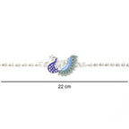 ALVENZA Rakshabandhan Silver Peacock Rakhi - Stylish & Traditional Design