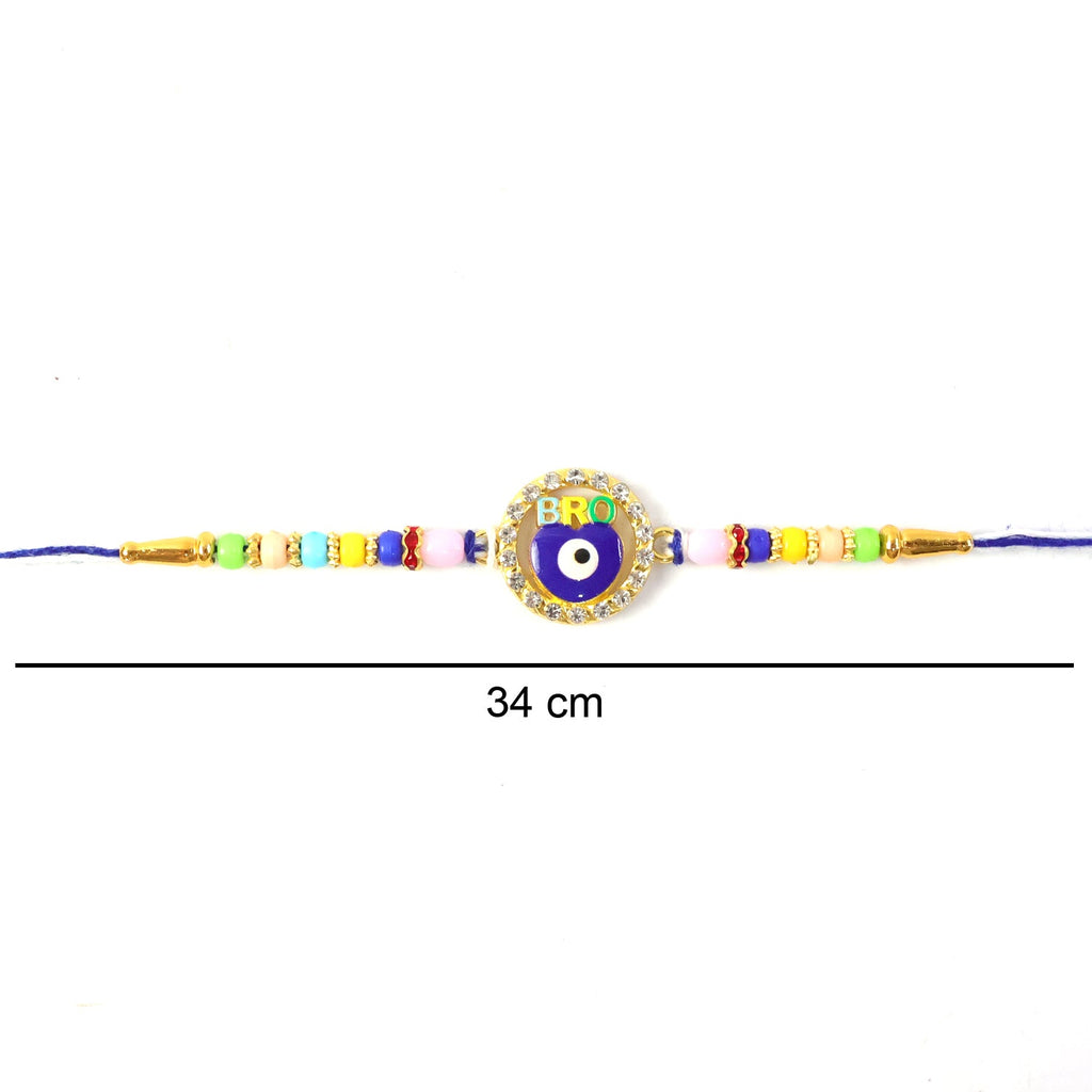 ALVENZA Evil Eye BRO Rakhi – Vibrant Beads & Soft Thread for Raksha Bandhan