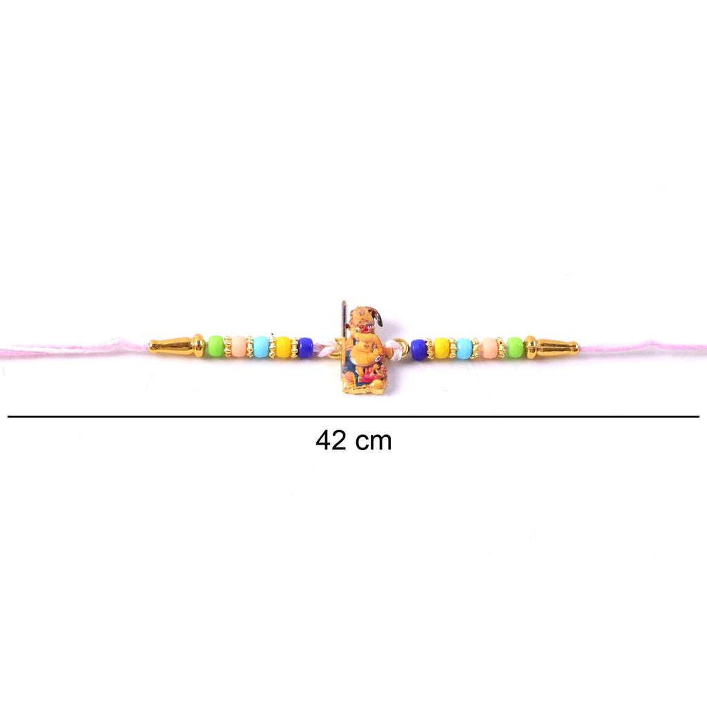 ALVENZA Hanuman Ji Rakhi – Colorful Beads with Soft Thread for Bhaiya