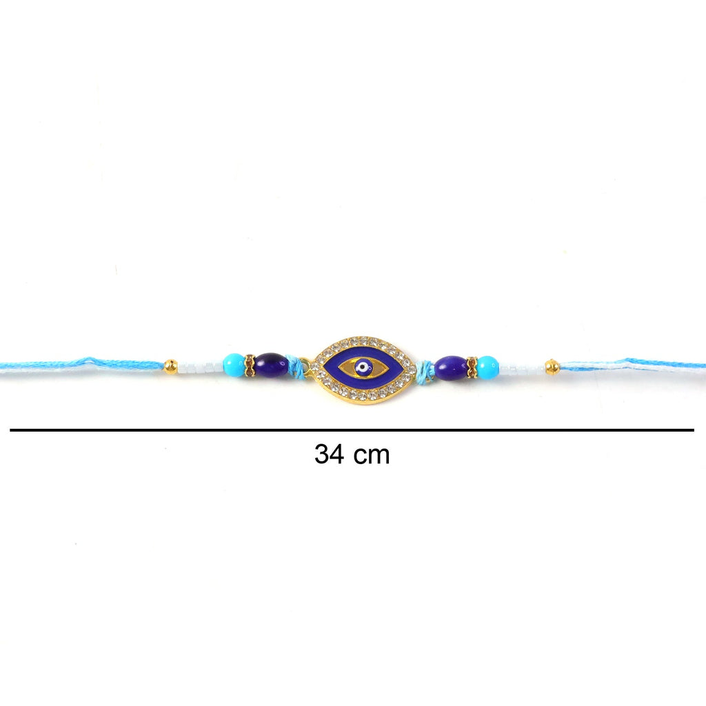 ALVENZA Evil Eye Beaded Rakhi – Stylish traditional sibling gift