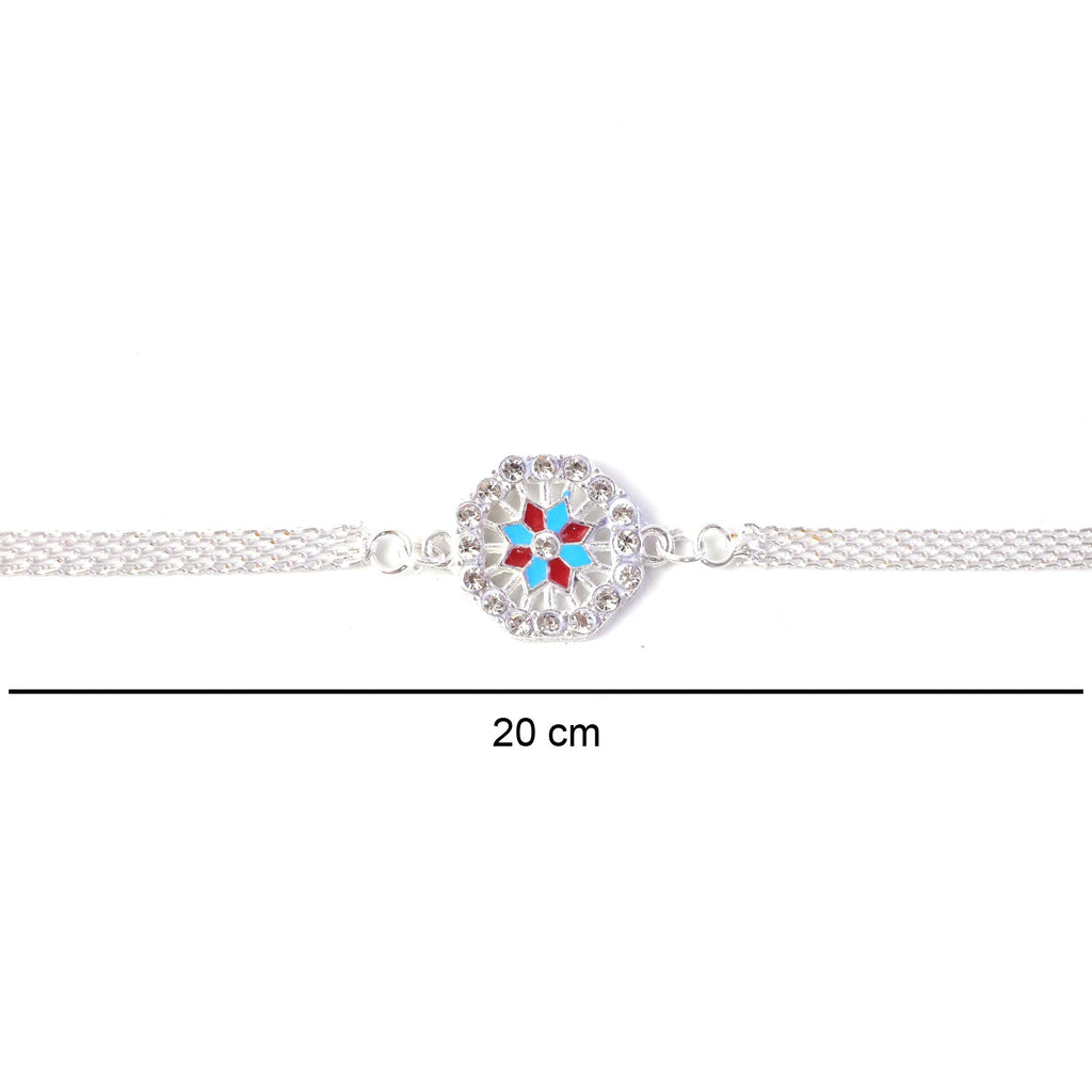 ALVENZA Classic Crystal Rakhi for Brother - Elegant & Traditional