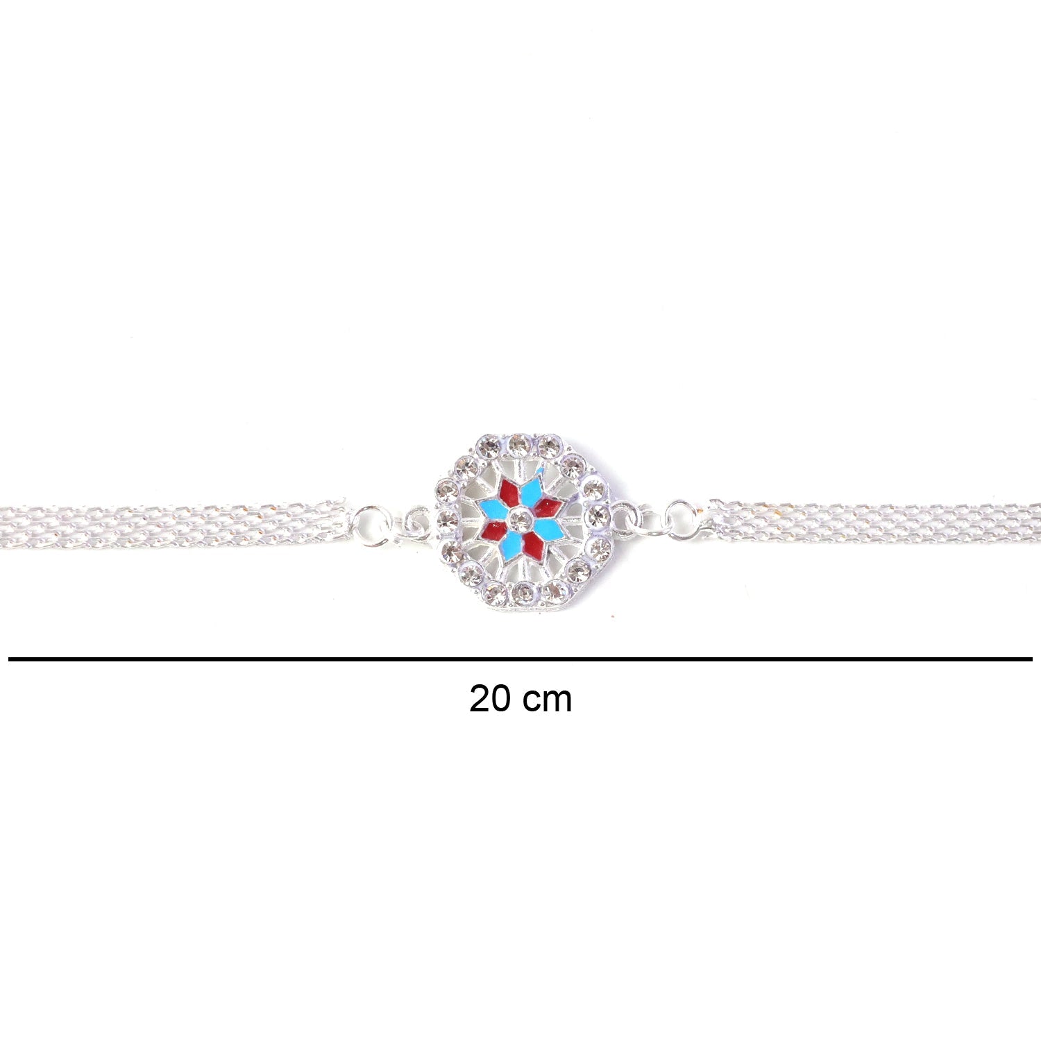 ALVENZA Classic Crystal Rakhi for Brother - Elegant & Traditional