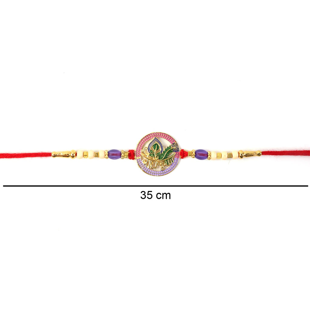 ALVENZA Radha Krishna Beads Rakhi – Colorful & Handcrafted for Raksha Bandhan