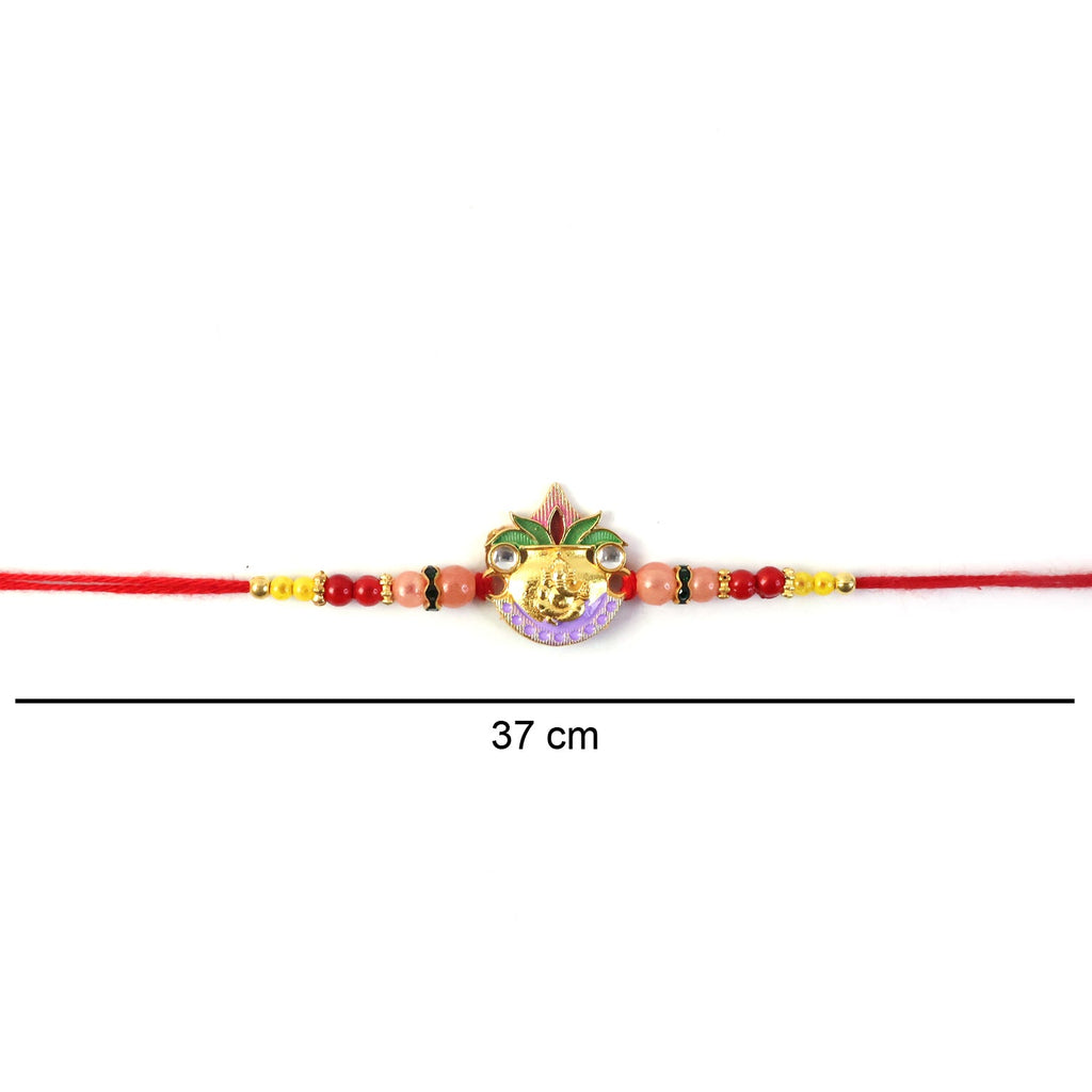 ALVENZA Ganesh Beaded Rakhi – Traditional & Beautiful Brother Gift