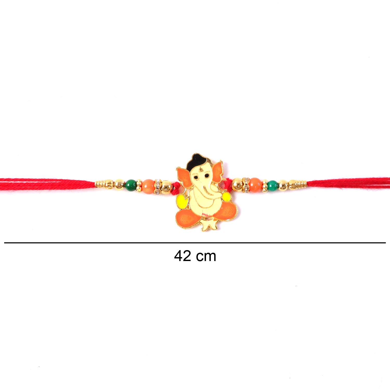 ALVENZA Lord Ganesha Beads Rakhi – Stylish Traditional Thread for Bhai