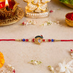 ALVENZA Elegant Stone Studs Rakhi – Traditional Beaded Brother Gift