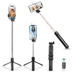 ALVENZA Wired Selfie Stick – 70cm Extendable Handle Tripod Stand