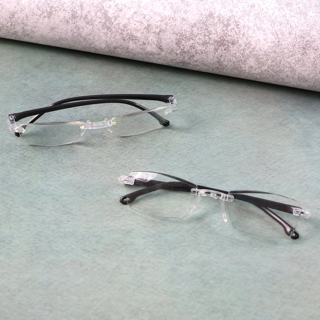 Rimless Reading Glasses – Lightweight Pack of 2 Comfort Readers