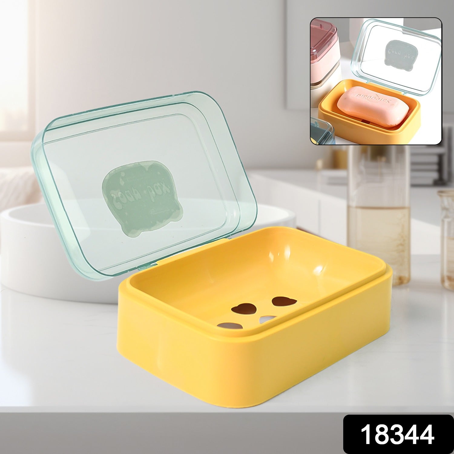 Self-Draining Soap Dish Portable & Leakproof | VelvetBubbles - Side View