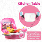 Kids Kitchen Play Set 23-Piece Portable Pretend Play | Aditi - Front View