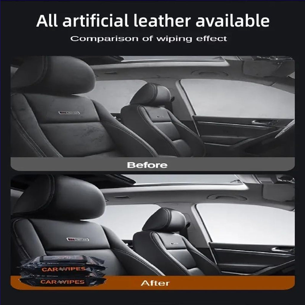 ALVENZA Car Cleaning Wipes – Dashboard & Interior Polish (80 Pcs) | Velvet Wheels