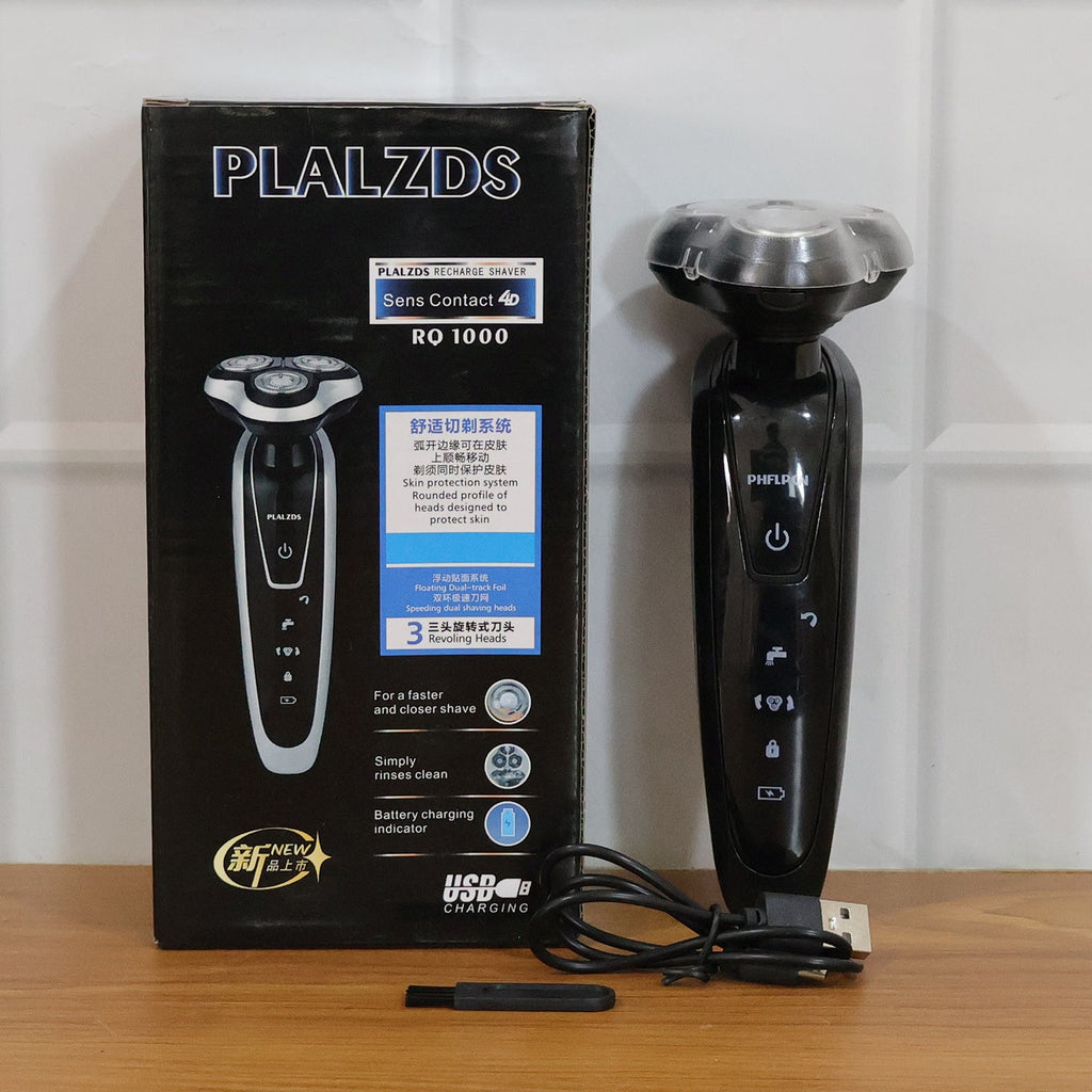 Rechargeable Electric Rotary Shaver – Precise 3D Floating Head