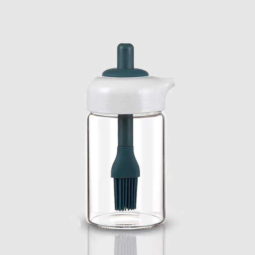 Glass Oil Dispenser with Brush Borosilicate Kitchen Bottle - Detail View 5