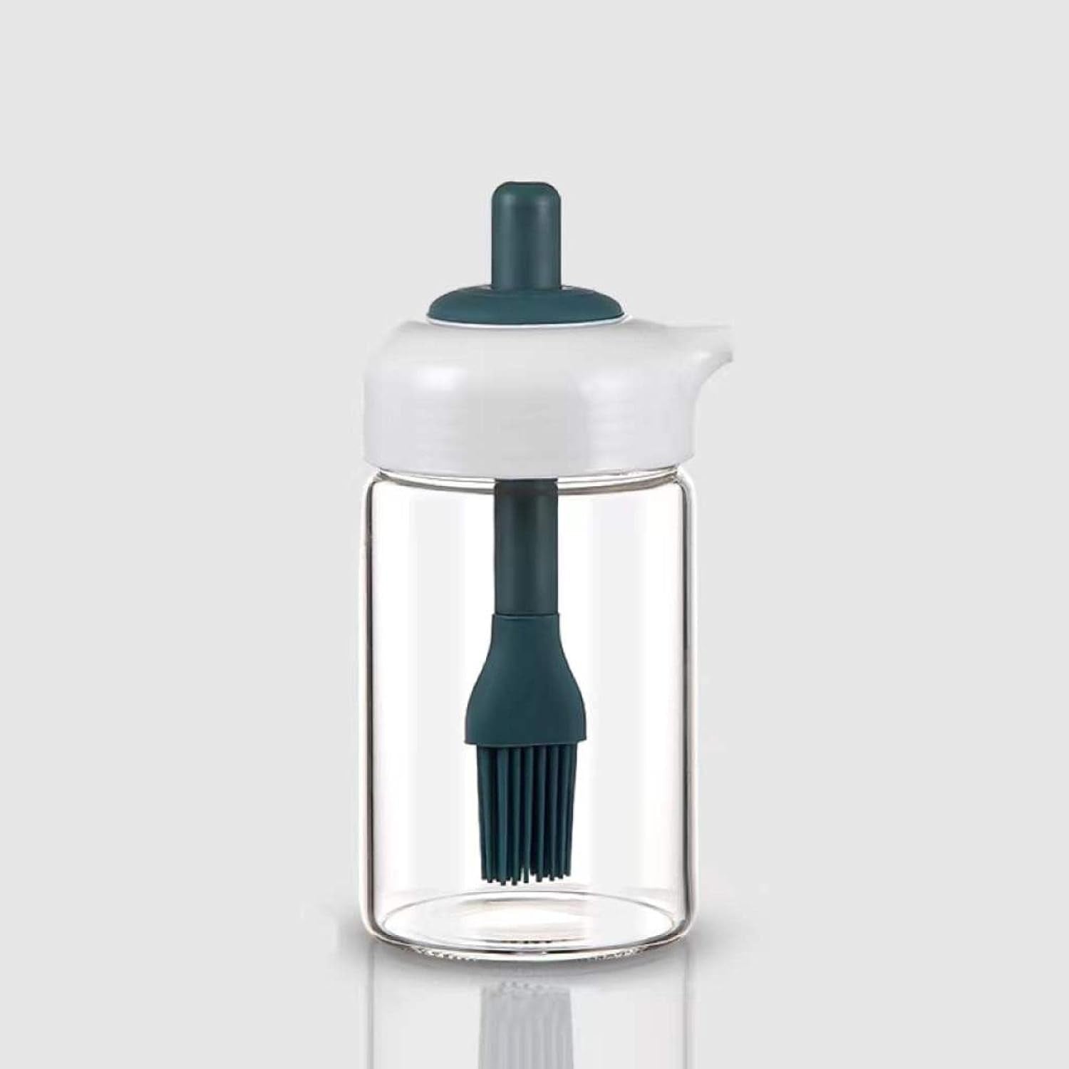 Glass Oil Dispenser with Brush Borosilicate Kitchen Bottle - Detail View 5