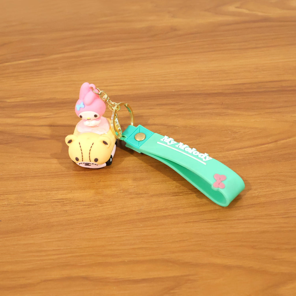 ALVENZA Cartoon Character Keychain – Cute Silicone Strap with Mini Toy Charm
