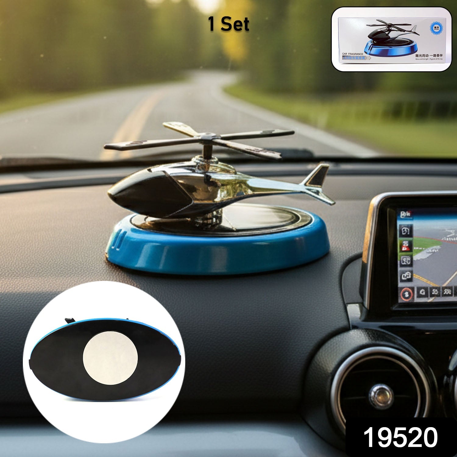 ALVENZA Helicopter Car Air Freshener – Stylish Rotating Dashboard Perfume