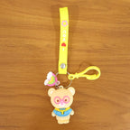 ALVENZA Teddy Bear Keychain – Cute Cartoon Bag Charm with Love Strap