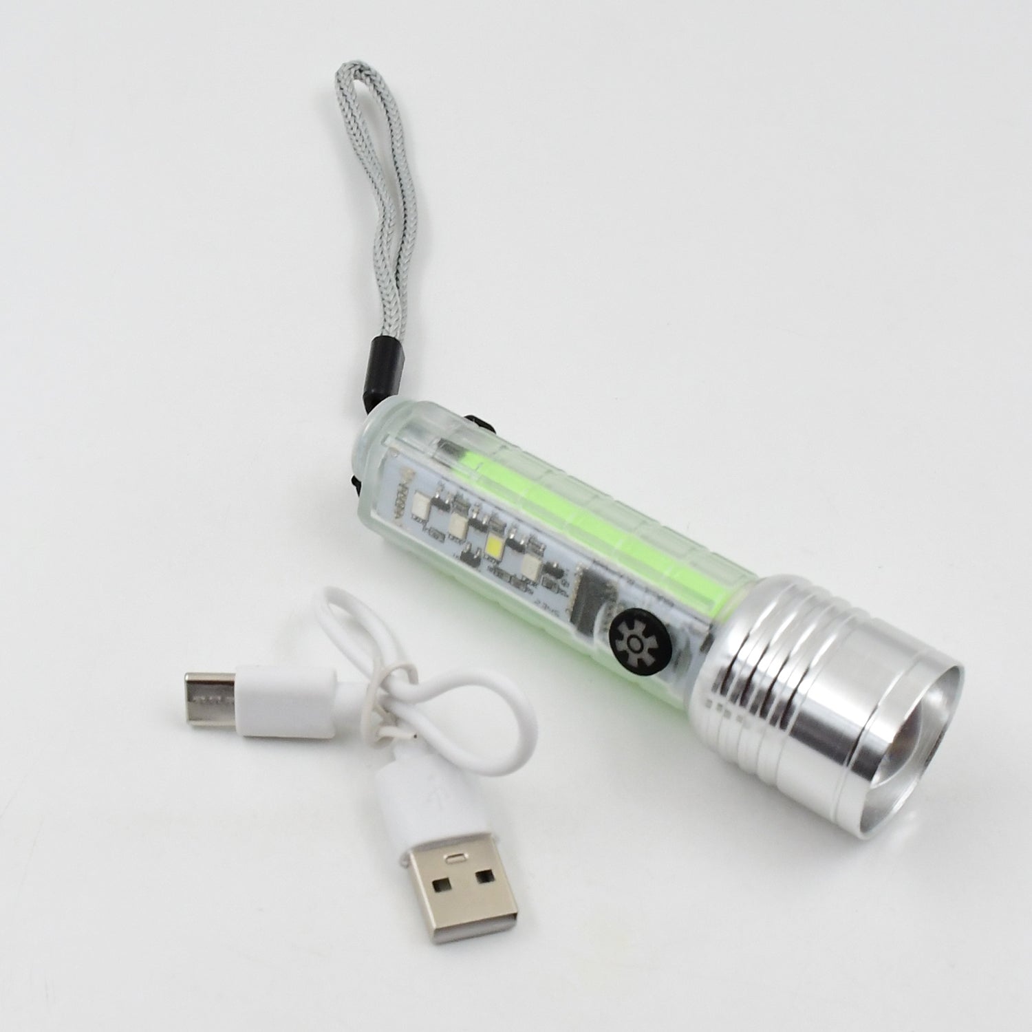 ALVENZA Rechargeable Flashlight – USB Mini LED Torch with Zoom | Poravar