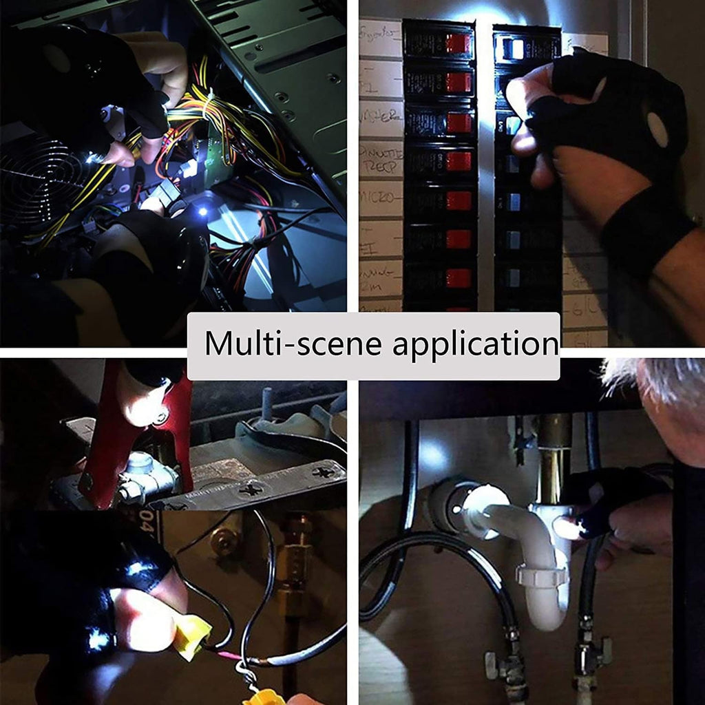 LED Flashlight Gloves Hands-Free Work & Outdoor Light | Grow Wear - Detail View 8