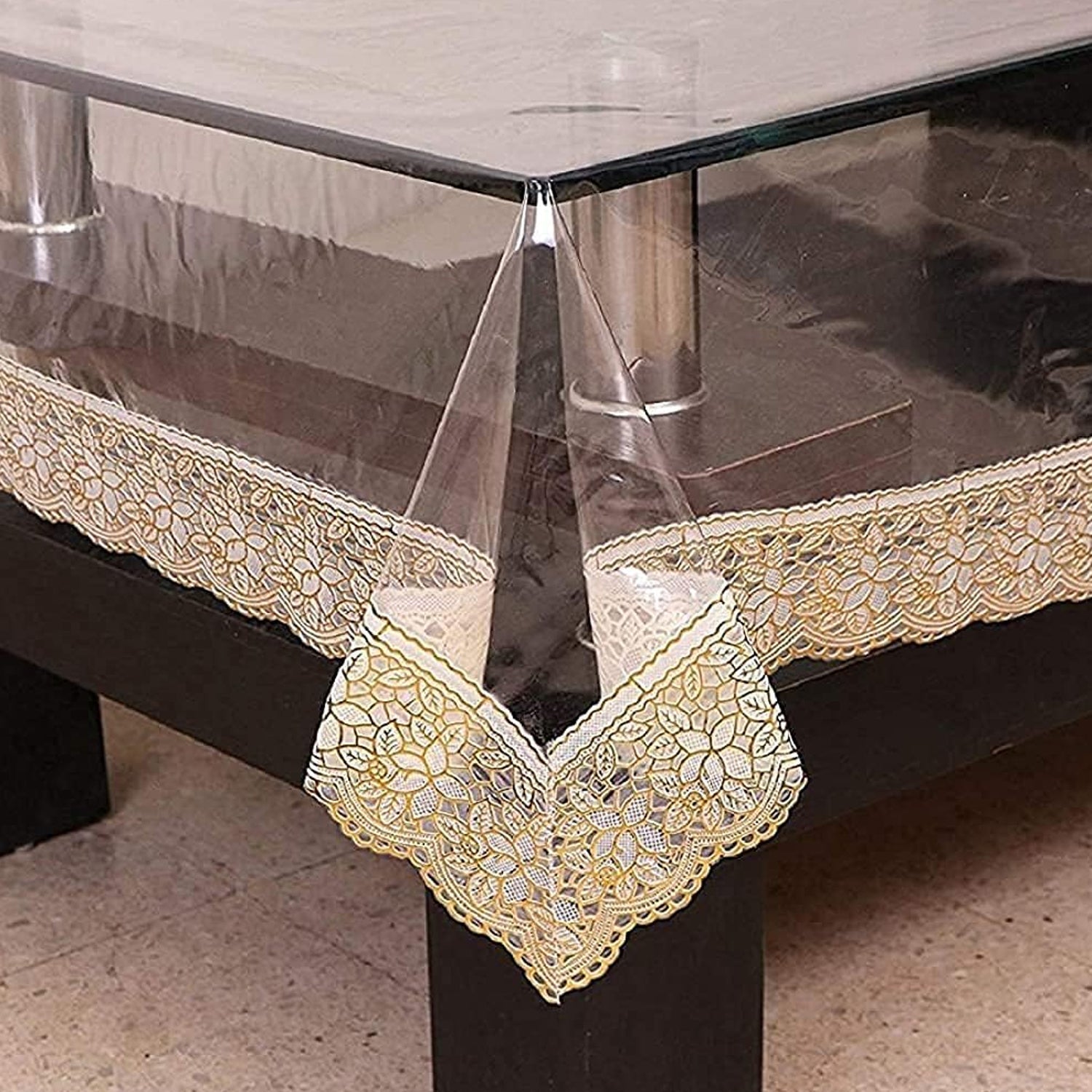 ALVENZA Transparent PVC Table Cover – Waterproof & Stylish for Dining