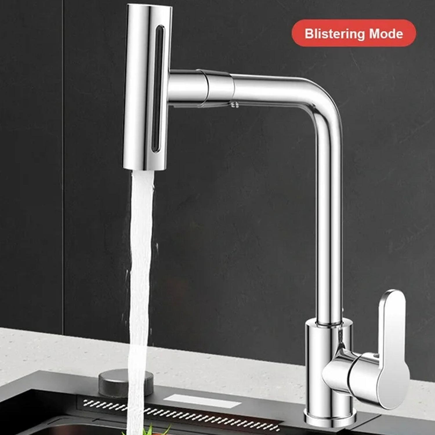 ALVENZA Kitchen Faucet Extender – 360° Rotating Waterfall | Mist & Relax