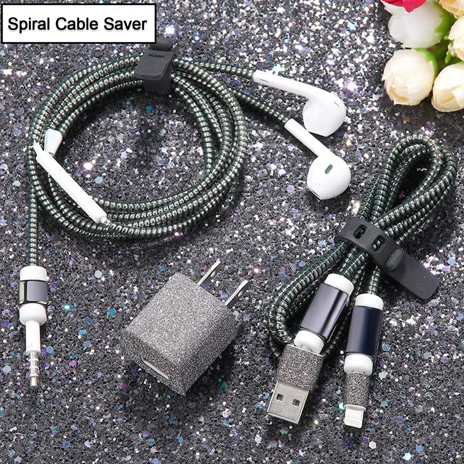 ALVENZA Cable Protector – Metallic Spiral Wire Wrap | WipeTech