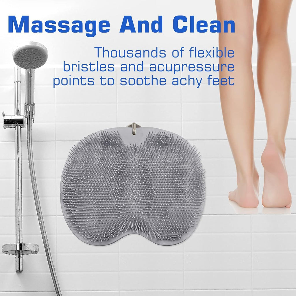 Silicone Foot Scrubber Mat Soft Bristles for Easy Foot Care - Detail View 8