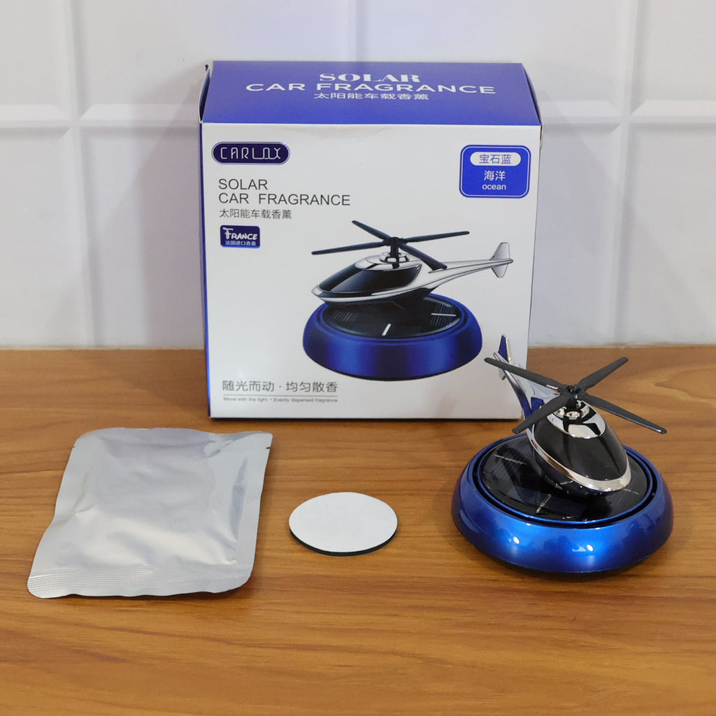 ALVENZA Solar Helicopter Car Air Freshener – Rotates & Freshens Dashboard