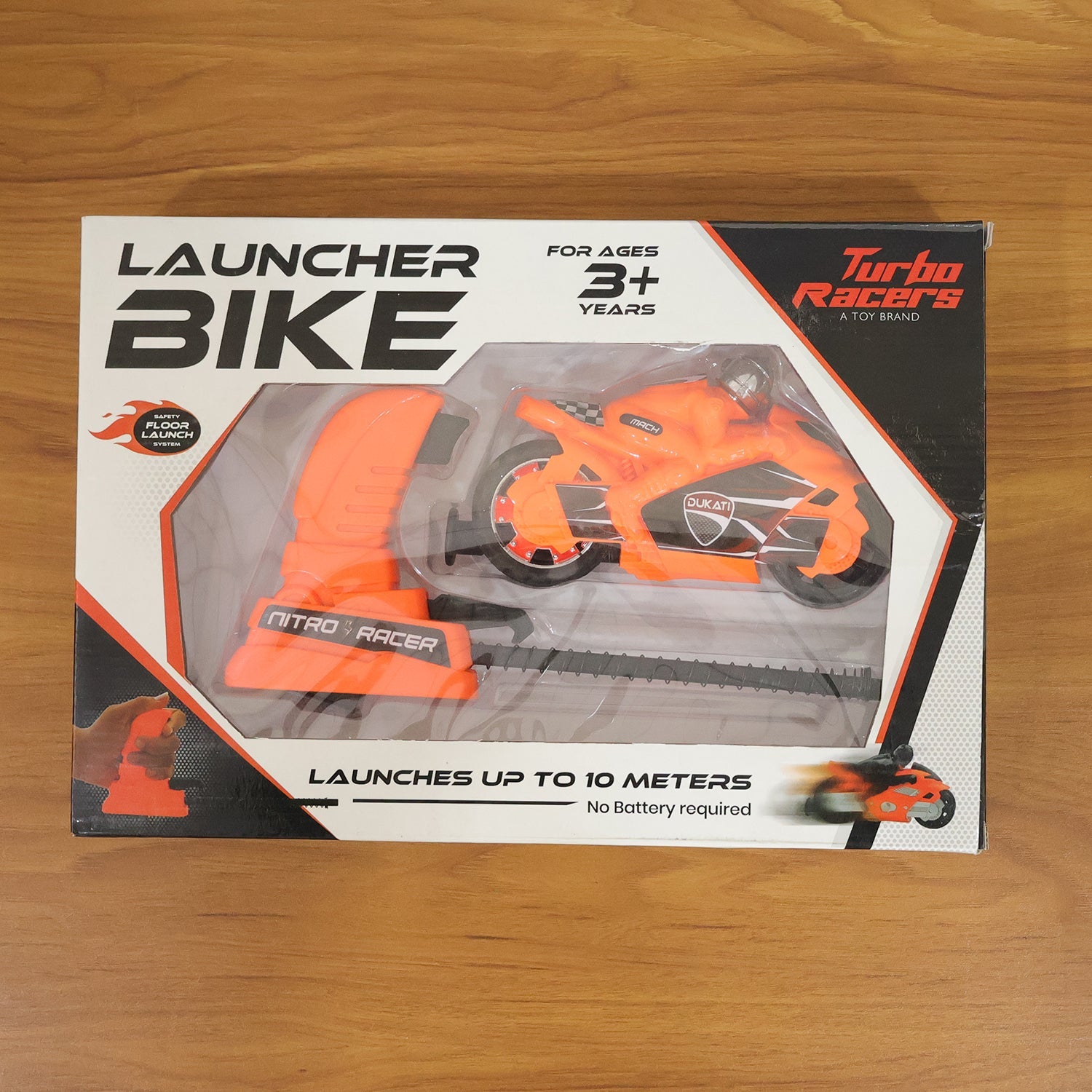 ALVENZA Launcher Racing Bike Toy for Kids – Manual Pull High-Speed Fun