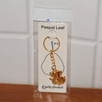 ALVENZA Ganesh Keychain – Durable Golden Leaf Design Accessory