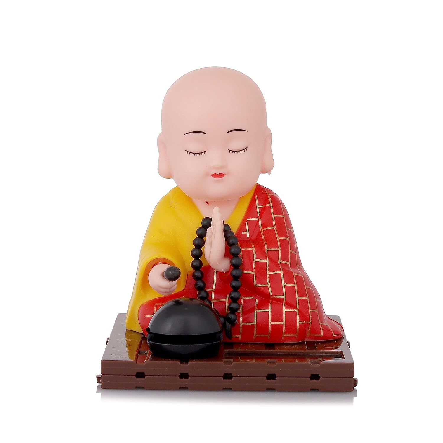 Solar Buddha Statue Moving Head & Hand Decor | Styleva - Detail View 7
