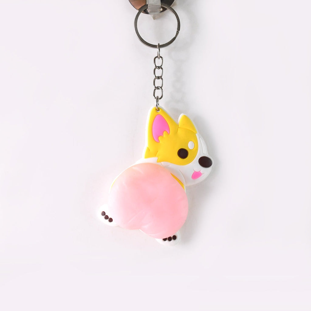 ALVENZA Cartoon Animal Keychain – Soft Silicone Stress Relief Toy