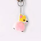 ALVENZA Cartoon Animal Keychain – Soft Silicone Stress Relief Toy