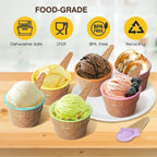 ALVENZA Ice Cream Bowl Set – 12-Pc Multi-Color Dessert Bowls | Jiaqi