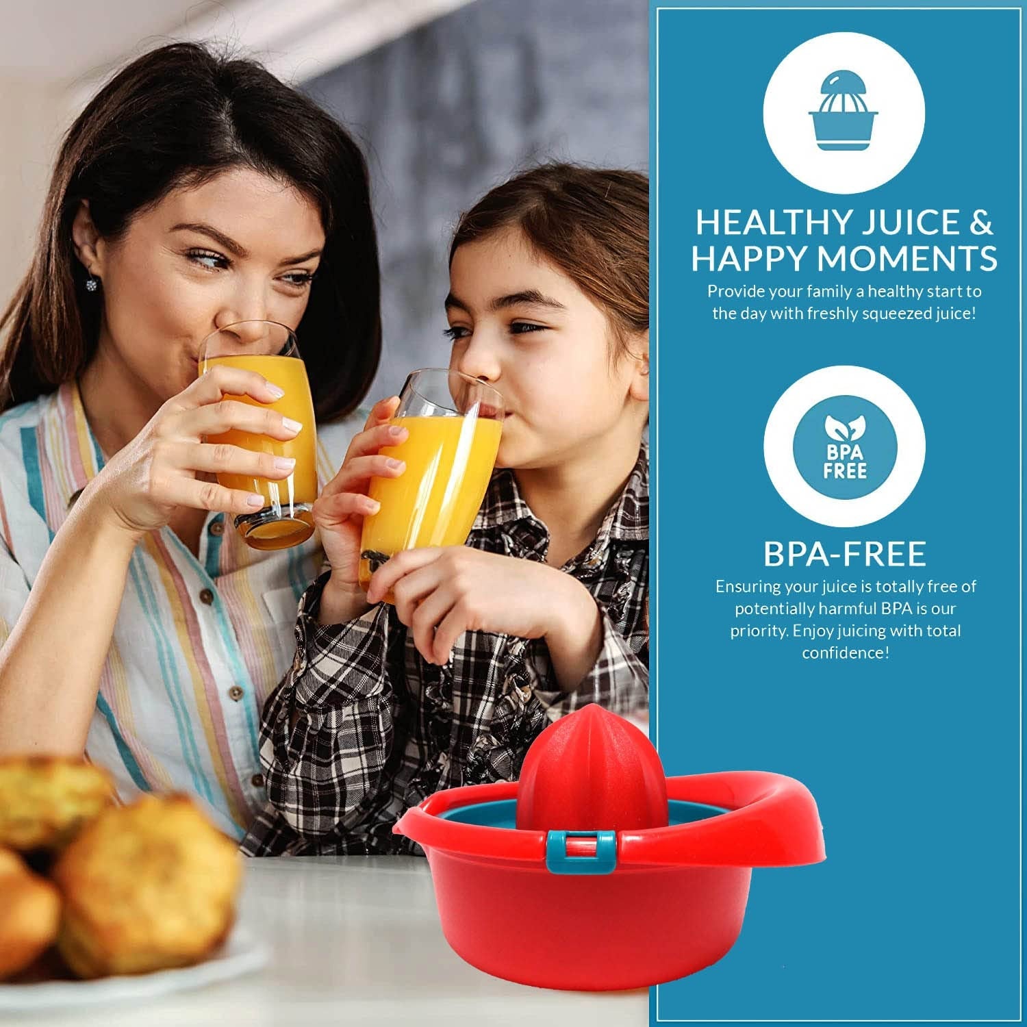 Orange Hand Press Juicer Durable & Easy Clean | Corporate Kudos - Detail View 5