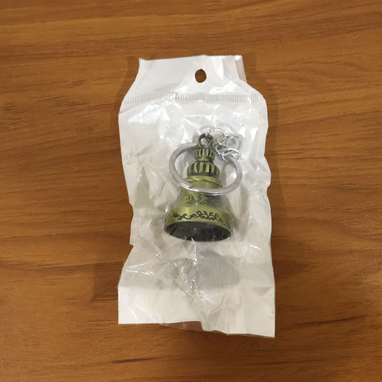 ALVENZA Temple Bell Keychain – Spiritual Metal Charm for Keys and Bags