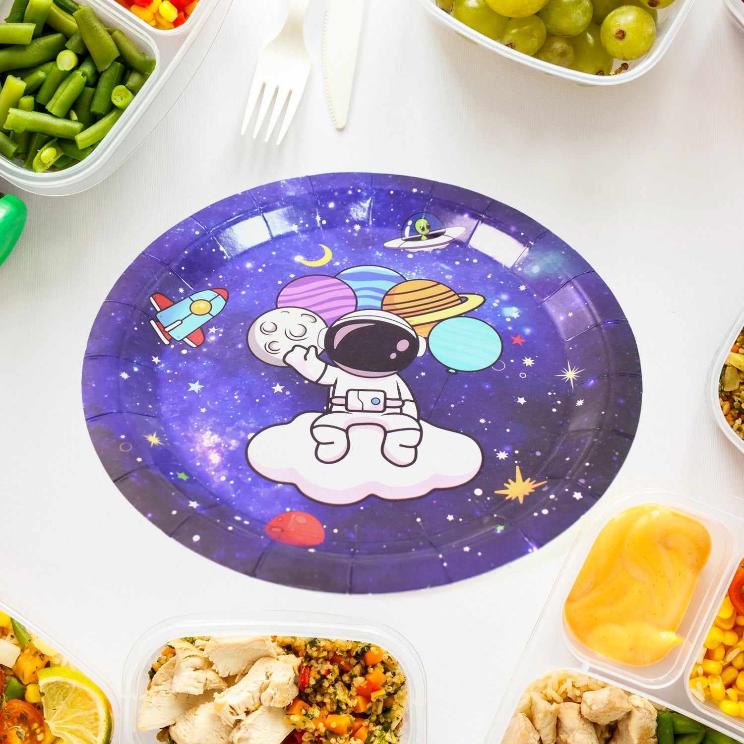 Disposable Paper Plates Festive Birthday Set | JubileeJoy - Detail View 5
