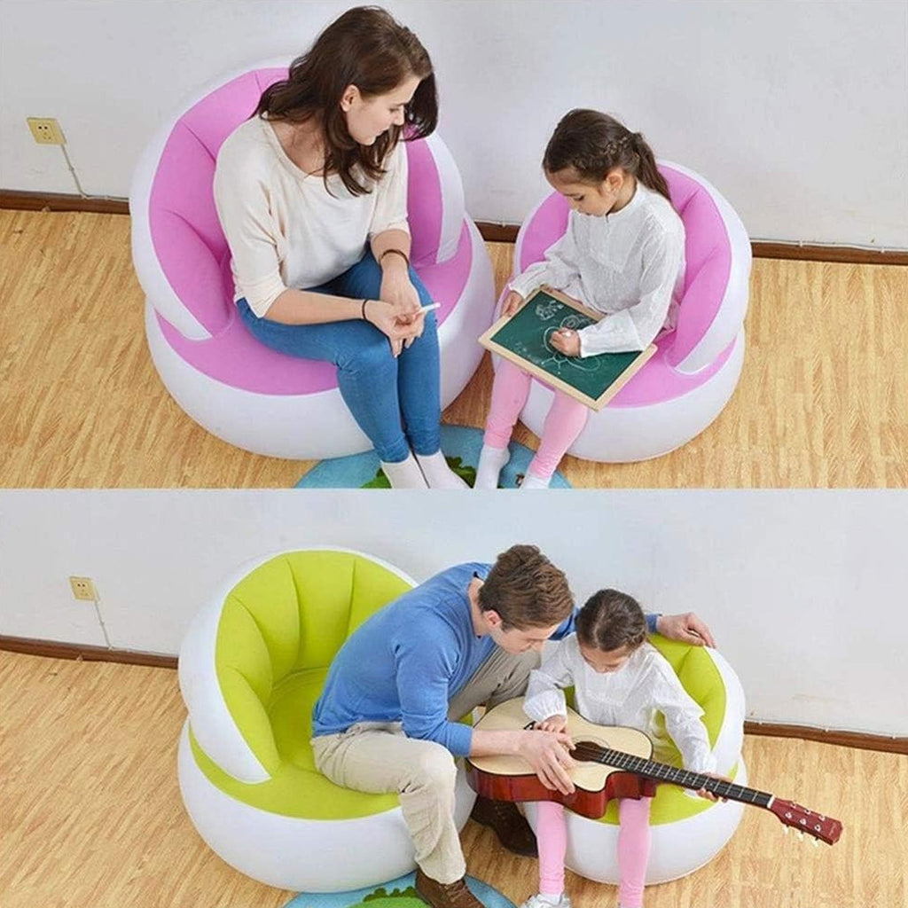 Kids Inflatable Sofa Chair With Foot Pump & Backrest | Play & Move - Detail View 8