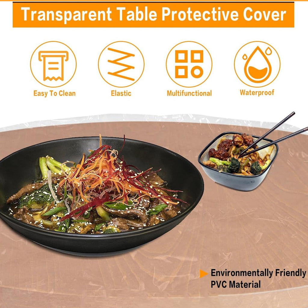 Elastic Table Cover Waterproof & Round | Tidy Table (10 Pcs) - Detail View 8