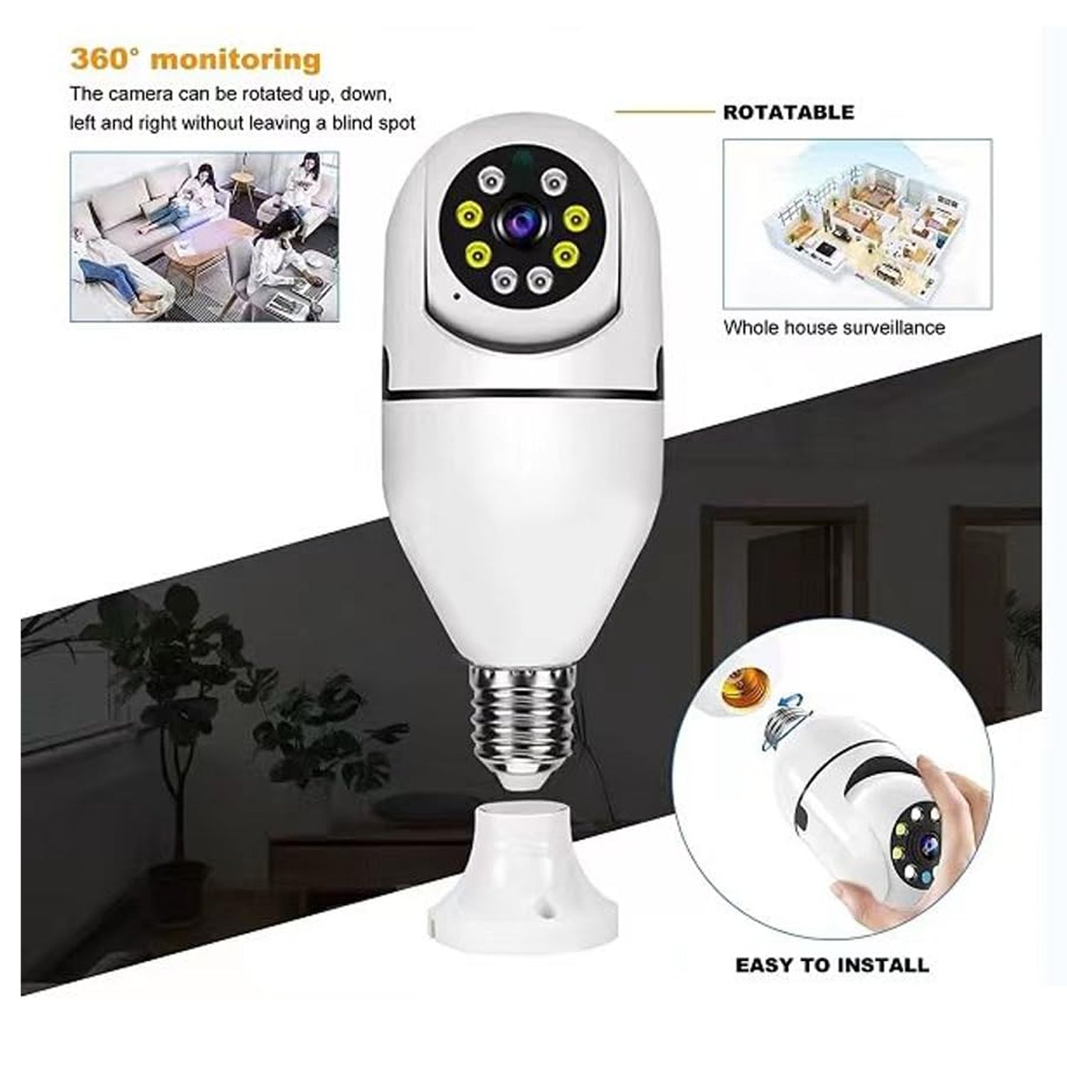ALVENZA 360 Degree WiFi Camera – Panoramic Fisheye Security | DeoDap