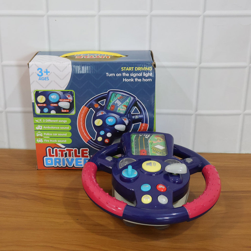 ALVENZA Musical Steering Wheel Toy – Interactive Sound & Light for Toddlers