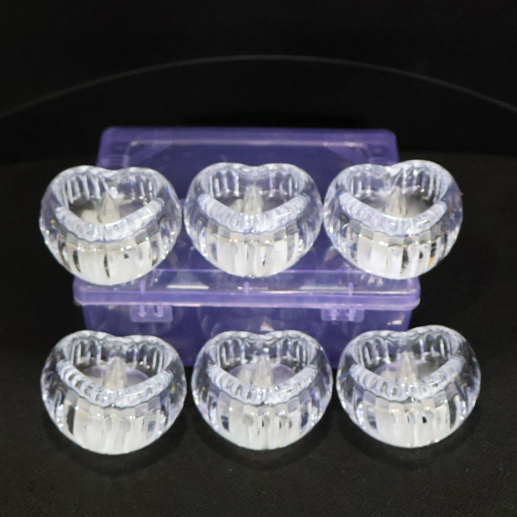 ALVENZA LED Crystal Tealight Candles – Elegant Flameless Warm Glow (6 Pc)