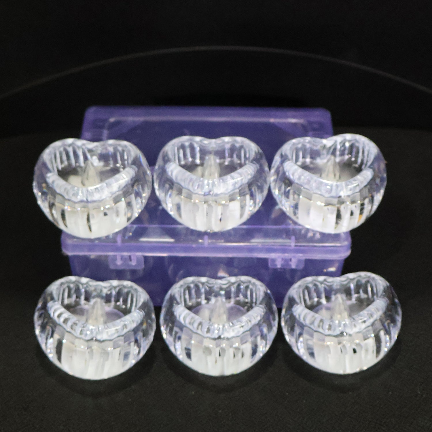 ALVENZA LED Crystal Tealight Candles – Elegant Flameless Warm Glow (6 Pc)
