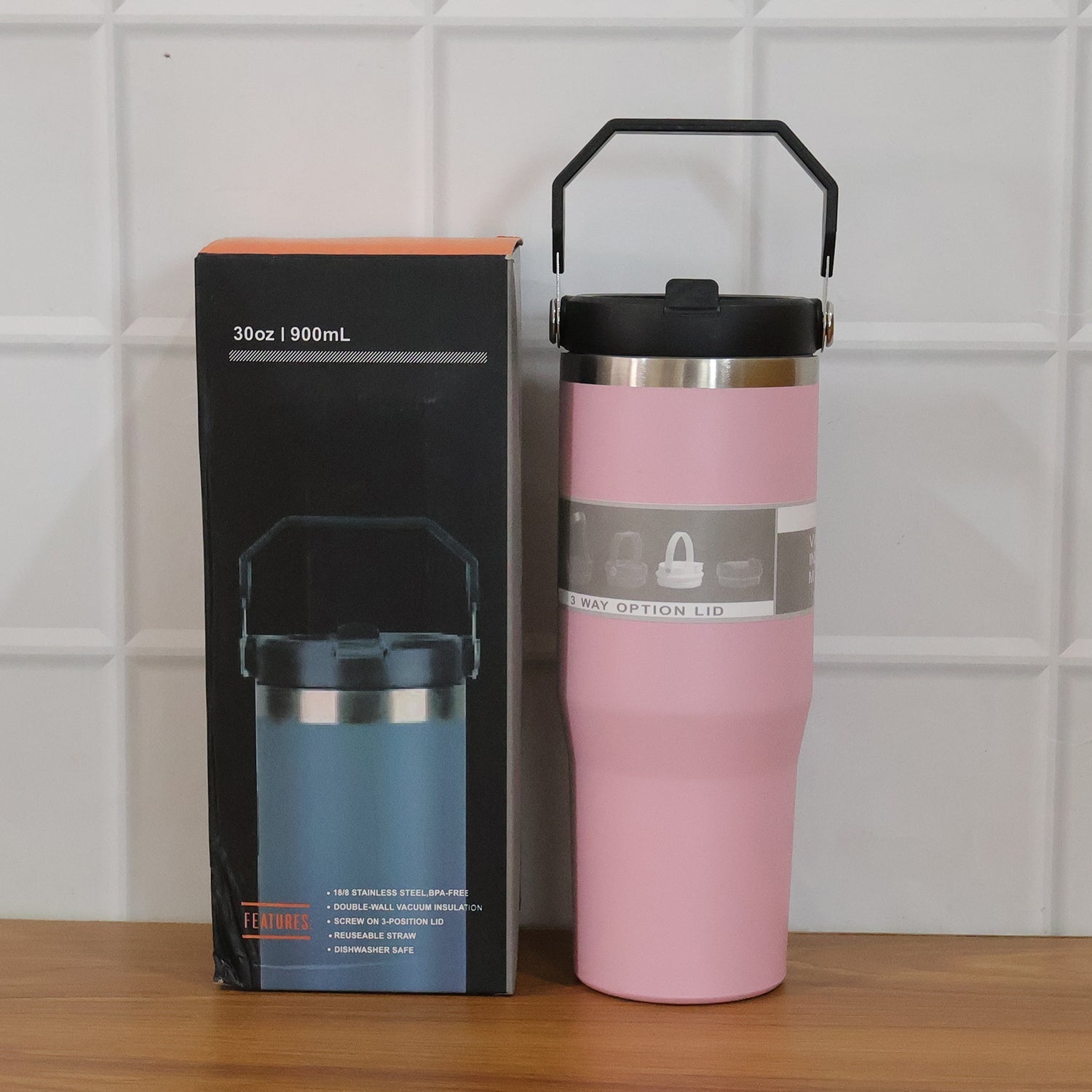 ALVENZA Insulated Travel Tumbler – Keeps Drinks Hot & Cold | 900 ML Capacity