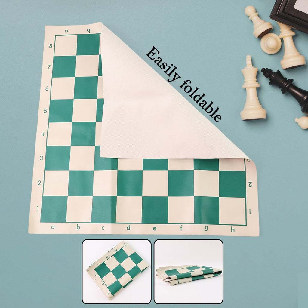 ALVENZA Portable Chess Set – Foldable, Travel-Friendly with Plastic Pieces